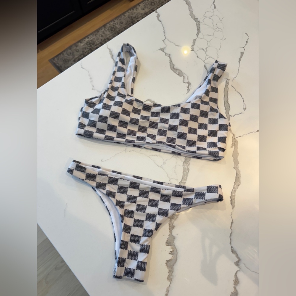 Checkered Bikini Top